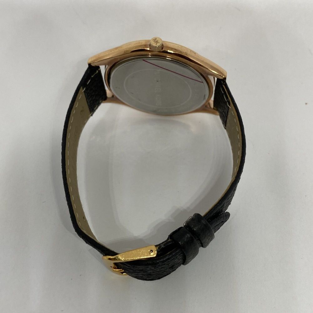 Michael Kors Runway MK3197 Unisex Black Leather Analog Dial Quartz Watch JK427 - Picture 11 of 12